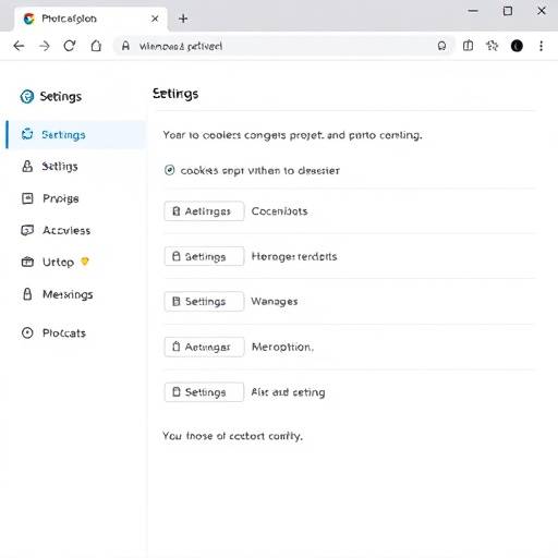 Screenshot of browser settings page showing cookie management options